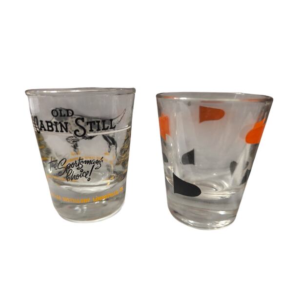 2 Shot glasses, Old Cabin Still and MCM Atomic - Picture 1 of 5